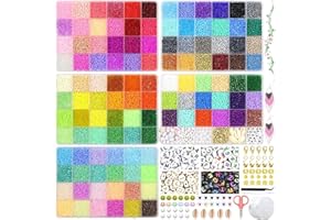 BIBOKLTIY 114 Colores 29300 Piezas 3mm Cuentas para Pulseras, Abalorios para Hacer Pulseras, kit para hacer pulseras, Cuentas para Hacer Pulseras, Beads for Jewelry Making