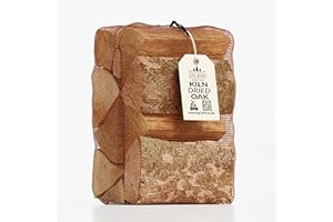 LOG-DELIVERY Log Barn Kiln-Dried Oak Hardwood Logs - Approx. 8kg (1 x 30L Net). Dry Firewood for Wood Burner, Grate, Fire Pit