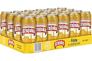 OZUJSKO Ožujsko Pivo (24 x 0,5l) Dose - EINWEG - inkl. 6 Euro DPG Pfand - Das beliebteste Bier aus Kroatien