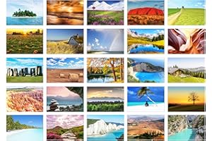 Edition Seidel Set di 25 cartoline di alta qualità con paesaggi naturali del mare, montagne, foreste e valle