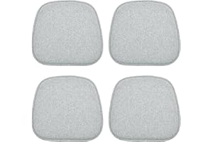 HAVARGO 4er Set Rutschfestes Stuhlkissen Stuhlauflage Kissen für Esszimmerstühle Waschbares Sitzauflage für Stühle im Büro Outdoor Indoor Garten-41 x 39 cm,Grau