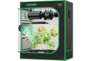 VIVOSUN Tienda de campaña para cultivo (75 x 45 x 90 cm, Mylar altamente reflectante, con ventana y bandeja para el suelo para hidroponía y cultivo en interiores) S3018 Grow para VS1000
