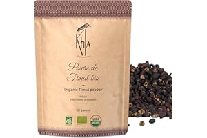Khla - Pepe di Timut 100 g - Certificato Biologico - Bacche di Timur - Pepe di Pompelmo Intero - Qualità Premium - Produttore Diretto - Pepe di Sichuan Himalayano - Origine Nepal