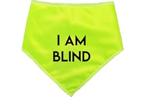Spoilt Rotten Pets S2 Hi Viz I Am Blind Dog Bandana For Dogs & Cats (S2 Small Dogs Terrier, Shih-Tzu & Cockers)
