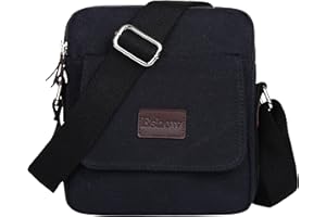 Eshow Borsello a Tracolla in Tela da Uomo Casuale per Viaggio Borsa per Lavoro a Tempo Libero