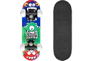 Xootz Mini Skateboard | Unicorn or Monster Design, 17” Kids Cruiser, Boys and Girls, Ages 3+