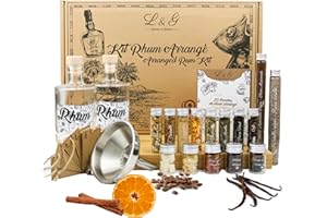 LOUISE & GASTON L&G® - Kit Préparation et infusion rhum arrangé - Idees cadeaux - Coffret cadeau DIY Dégustation surprise - Noel, Saint Valentin, fêtes, anniversaire - Fabriqué en France - Ingrédients de qualité