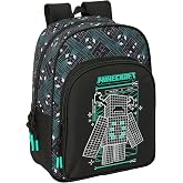 MINECRAFT SCREEN &ndash; Animated Children's School Backpack, Children's Backpack, Adaptable to Trolley, Ideal for School-Age Child