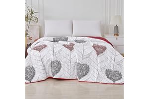 MANEMI Edredon Estampado con Relleno de Fibra para Cama 135CM, Invierno 220 x 240cm, Tejido Suave y 100% Poliéster