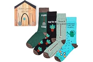 Urban Eccentric Unisex Gardening Shed Socks | 4 Pairs | Cotton Rich Premium Socks | Novelty Gifts