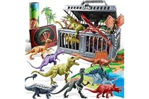 JOYIN Dinosaurier Spielzeug ab 3-6 Jahre, Kinder Spielzeug Spielmatte Set, 19 PCS Realistische Dinosaurier Figuren für 3 4 5 6 Jahre, Dinosaurier Spielzeug für Kindergeburtstag