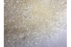 P&D TRUCIOLO PAGLIA SINTETICA POLIPROPILENE BIANCA TRASPARENTE BRILLANTE PER CESTE REGALO, CONFEZIONI NATALIZIE e RIEMPIMENTO IMBALLI (5kg)