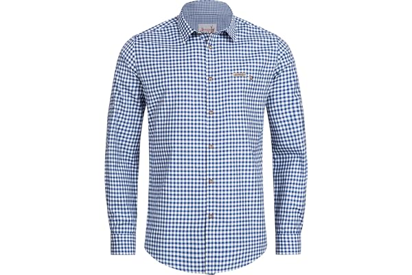 Stockerpoint Chemise Traditionnelle (modèle: OC-Martl), Bavaroise à Carreaux pour Homme, Coupe Classique