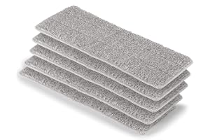 Supremery Lot de 5 Chiffons de Rechange Easy Mopp Compatible avec CLEANmaxx système de Nettoyage Smart Comfort Balai et Seau avec système à 2 Chambres Gris