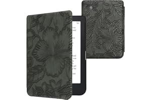 kwmobile Étui Compatible avec Kobo Clara 2E Coque - Étui à Rabat magnétique Tablette eReader Similicuir - Vert