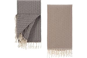 Tuiste Ręcznik do sauny, beżowo-brązowy, 2 sztuki, kilt do sauny, dla kobiet i mężczyzn, ręcznik plażowy, ręcznik do sauny, koc piknikowy, ręcznik hammam, ręcznik plażowy, rozmiar XXL, 100 x 180 cm