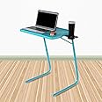 TABLE MAGIC - Pro Extended Work Space Laptop Table Mat Finish Laptop Table Multipurpose Height Adjustable Work Study Tv Tray Table Lap Desk (Pro- Aqua Blue)