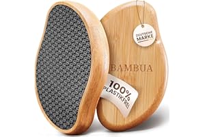BAMBUA Hornhautentferner - [100% Anti-Hornhaut Effekt] Hornhaut Entfernen Fuß - Zur Fußpflege für schöne Füße - Effektives Nano Glas - Professionelle Pediküre - Premium Bimsstein Fußpflege (Schwarz)