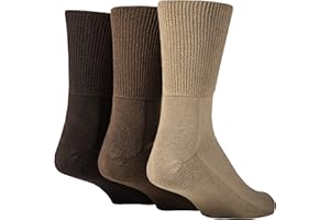 IOMI Footnurse - 3 Pack Unisex Extra Wide Bamboo Diabetic Socks | 4 Sizes | For Swollen Feet & Legs | Smooth Toe Seam | Cushioned Foot