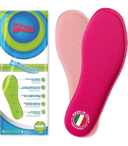 Solette Ortopediche Memory Foam 4D Steppers - Antidolorifiche E Traspiranti Per Uomo E Donna (Taglie XS-XL)