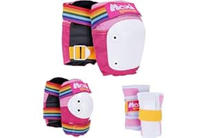 Six Pack Combo Pad Protection Kit including Knee Pads, Elbow Pads and Wrist Guards from 187 Killer Pads and Moxi Skates - From Child to Adult (Pink, L/XL)