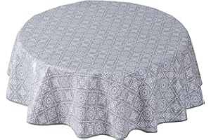 Home Direct Obrus ceratowy, zmywalny, okrągły, 140 cm, szałwiowy