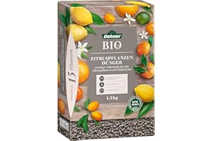 Dehner Bio Zitruspflanzendünger, hochwertiger Dünger für Zitruspflanzen, organischer NPK-Dünger, mit Spurennährstoffen, ökologisch wertvoll, natürliche Langzeitwirkung, 1.5 kg