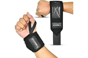 BULLSHARK BULL Shark Premium Wrist Wraps for Weightlifting – 18inch Heavy Duty Wrist Straps for Men & Women, Ideal for Powerlifting, Bodybuilding, Deadlifts, Strength Training – Professional Wrist Wrap