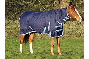 Turners Mediumweight Combo 200g Fill Waterproof Turnout Rug with Neck 7'0"