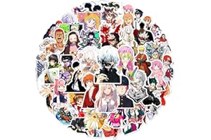 KOWASO Pegatinas de Anime Mixed 50 Uds para maleta, monopatín, ordenador portátil, botellas de agua, coche, adolescentes, niños y niñas, pegatina impermeable