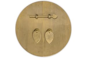 Hardware Philosophy Classic Round Brass Cabinet Face Plate Backplate Hardware Set 279mm