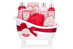 ‎BRUBAKER BRUBAKER Cosmetics Bath and Shower Set Love - Cherry Blossom - 8-Częściowy Zestaw Upominkowy w Ozdobnej Wannie