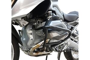Motorbikecomponents, Paracilindri-paramotore tubolare in ferro verniciato Nero compatibile con BMW R 1200 GS LC 2013-2018