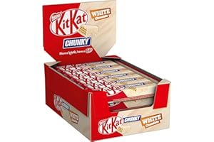 KIT KAT Kitkat NESTLÉ KITKAT CHUNKY White batonik czekoladowy, chrupiący batonik z białą czekoladą i chrupiącym gofrem, 24 sztuki (24 x 40 g)