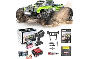 BEZGAR HP161S Brushless RC Car - 4X4 RTR remote control cars for Adults High Speed Max 68kph Off-Road RC Vehicle Monster Truck With 3S Battery, Toy Gifts for Boy Age 8-12 and Adults