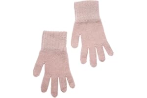KNITAS Gestrickte Fingerhandschuhe aus Wolle für Baby Kinder I Warme Doppellagen Winterhandschuhe für Jungen und Mädchen ab 1-8 Jahre I Bequeme Weiche Handschuhe in Beige, Rosa, Grau