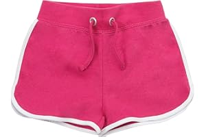 Red Melon Girls Retro Stripe Cotton Summer Shorts