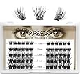 PURELEOR Individual Lashes Cluster Lashes Pack for Manga Lashes DIY Eyelash Extension Reusable 3D Individual Eyelashes Natural Long 60pcs(8-16mm Mixed)
