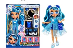 Rainbow High Creative Crystals Skyler - Blue 28 cm Fashion Doll with Crystal Accessory Make It Kit, Ring for You, DIY, Crafts, Resin Play, Ideal Present for Kids Age 8+, NOT EDIBLE