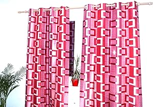 Amazon De Ruwado Indische Vorhange In Rot Extravagantes Design Mit 8 Silberosen 260 X 125 Cm