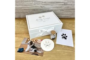 OH SO PRECIOUS PET KEEPSAKES Complete Puppy/Kitten Keepsake Kit - All My Firsts Memory Box, Clay, Glass Fur Bottle, Ink Pad Capture Paw Prints & Fur | Precious Moments | W22cm x L17cm x H8cm