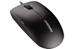 CHERRY MC 2000, mysz przewodowa, odpowiednia dla użytkowników prawo- i leworęcznych, 3 przyciski myszy, kółko uchylne do przewijania w poziomie/pionie, aprobata GS, czarny