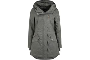 OXMO Bella Damen Übergangsmantel Parka Lange Jacke
