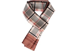 WANYING Uomo Sciarpa di Seta Lungo Doppio Strato in Seta Artificiale Casual Business Gentleman per Primavera Autunno
