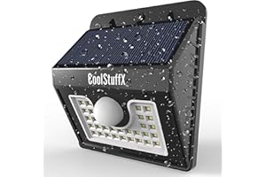 Coolstuffx 30 LED Motion Sensor Solar Security Lights. Waterproof, Sensitive Wide Angle Sensor, Ultra Bright LED, Smart Lighting Modes, Security for Gardens, Driveway, Yard, Front Door (Pack of 1)