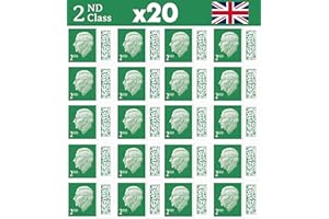 Albian Trading 2nd Class Stamps (20 Stamps) - 2nd Class Stamps - Barcoded Self Adhesive UK Letter Postage Stamps for Postage - (20 Total)