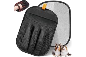 ROMANVIC Tierhaarentferner Handschuh,2 Stück Elektrostatischer Hundehaare Haarentfernungshandschuh,Fellmagnet Katzenhaarentferner Doppelseitig für Hunde & Katzen Wiederverwendbar