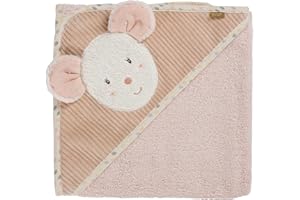 Fehn Asciugamano da bagno con cappuccio topo – poncho da bagno in spugna con cappuccio e topo – assorbente e morbido – per neonati e bambini a partire da 0 mesi, Mouse