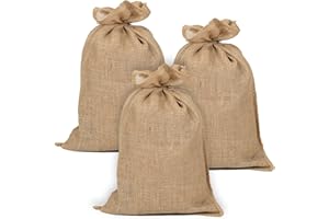 Lot 3 Sacs Toile de Jute, 42 x 70 cm, 220 gr/m2, 15kg -La Cordeline ACJN4270-L3 Naturel