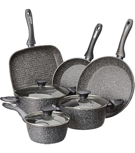 Calphalon Nonstick Cookware set, nero 5 pezzi Nero
